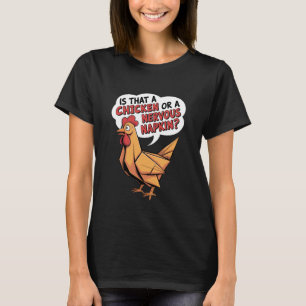 Camiseta Arte de Origami de Galinha Dobrada para Humor e Cu