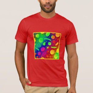 Camiseta Arte de Padrão Colorida de Neon Fruta