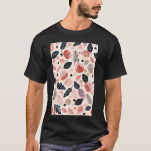 Camiseta Arte de Padrão de Fig Minimalista