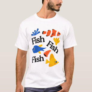 Camiseta arte de padrão de peixe