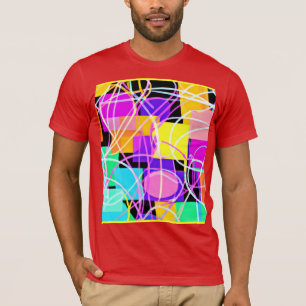 Camiseta Arte de Padrões Neon Únicos E Coloridos