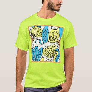 Camiseta Arte de Padrões simples do oceano