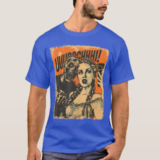 Camiseta Arte de Painel de Quadrinhos de Terror Retro Sie d