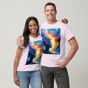 Camiseta Arte de Paisagem Cósmica