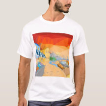 Arte de paisagem do pôr do sol na praia