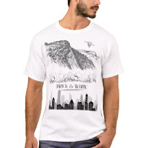 Arte de Paisagem Urbana Monocromática de Montanha