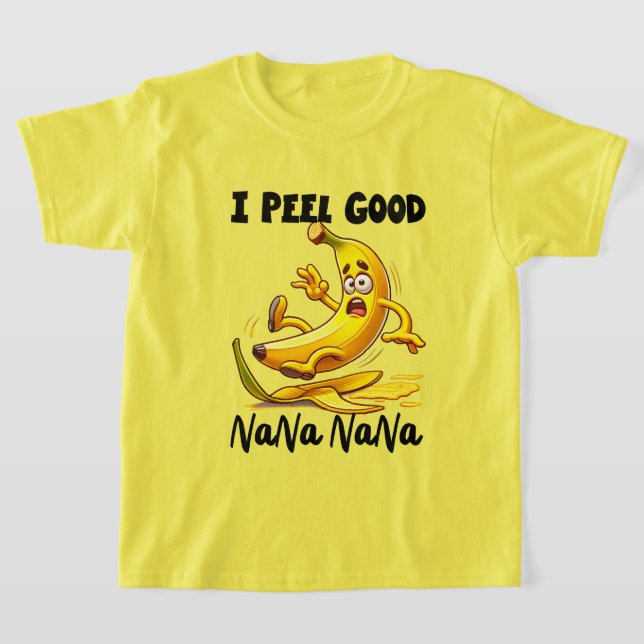 Camiseta Arte de palavra de banana engraçada (Postura )