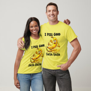 Camiseta Arte de palavra de banana engraçada
