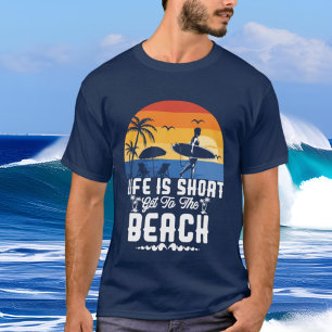 Camiseta Arte de palavra em praia de curta duração legal