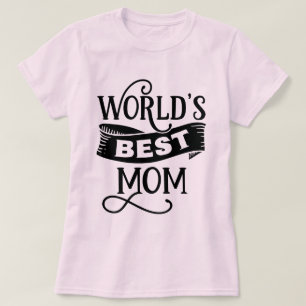 Camiseta Arte de palavra fofa a melhor mãe do mundo