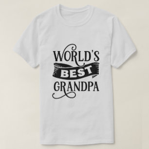 Camiseta Arte de palavra fofa o melhor avô do mundo