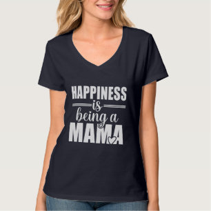 Camiseta Arte de palavra Mamãe felicidade fofa