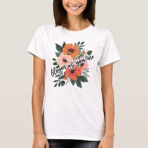 Camiseta Arte de palavras bonitas e inspiradoras