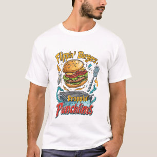Camiseta Arte de palavras de hambúrguer legal Papai