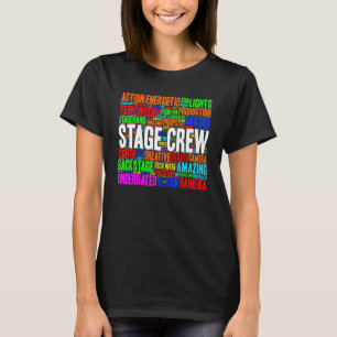 Camiseta Arte de Palavras do Teatro de Stagehand do palco