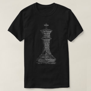 Camiseta Arte de Palavras Rei de Xadrez Design