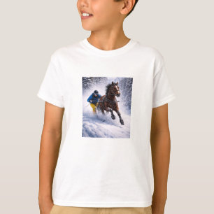 Camiseta Arte de Parede Cavalo de Inverno   Arte em Metal G