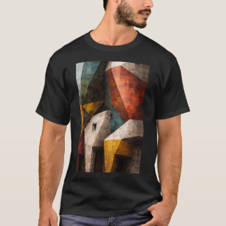 Camiseta Arte de Parede de Arquitetura Abstrata Geométrica