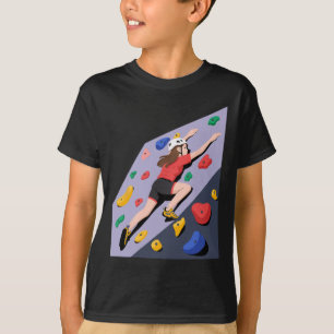 Camiseta Arte de Parede de Escalada de Rocha Indoor