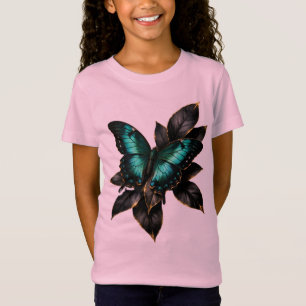 Camiseta Arte de Parede em Acrílico Luxuoso Borboleta Azul