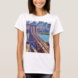 Camiseta Arte de Parede Ponte de Brooklyn Nova York