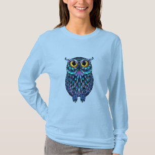 Camiseta Arte de Parede Poster Coruja Mandala