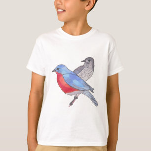 Camiseta arte de pássaro selvagem Eastern Bluebird