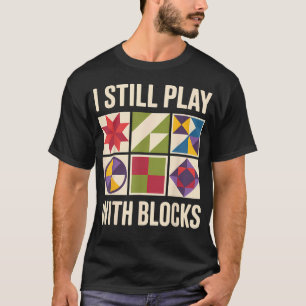 Camiseta Arte de Patchwork Divertida para Costura de Colcha