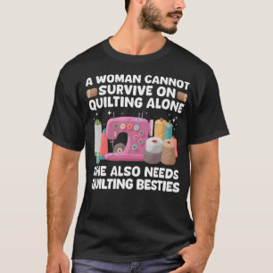Camiseta Arte de Patchwork Divertida Para Meninas Costureir