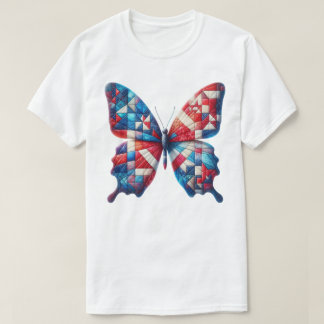 Camiseta Arte de Patchwork Patriota