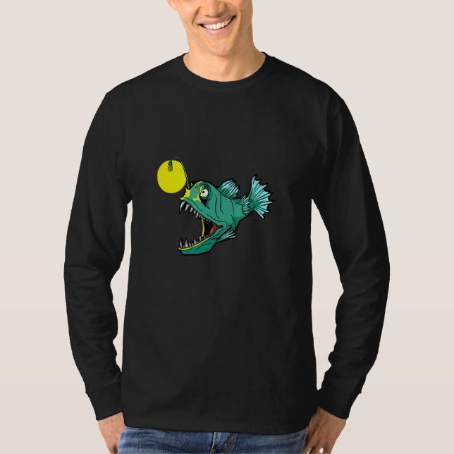 Camiseta Arte De Peixe Anglês Para A Pesca (Frente)