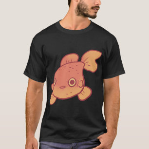 Camiseta arte de peixe dourado engraçado