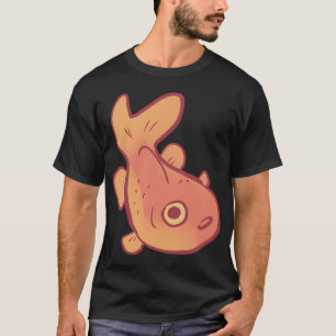 Camiseta Arte de peixe dourado engraçado