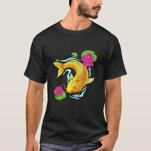 Camiseta Arte de Peixe Koi