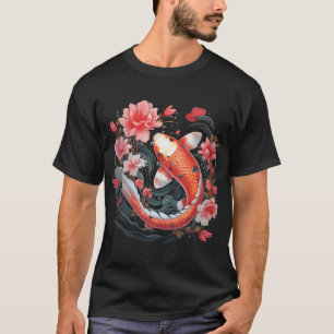 Camiseta arte de peixes koi