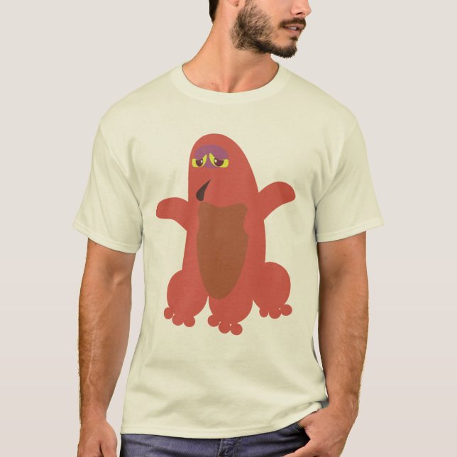 Camiseta Arte de Personagem Bestial Red Monster (Frente)