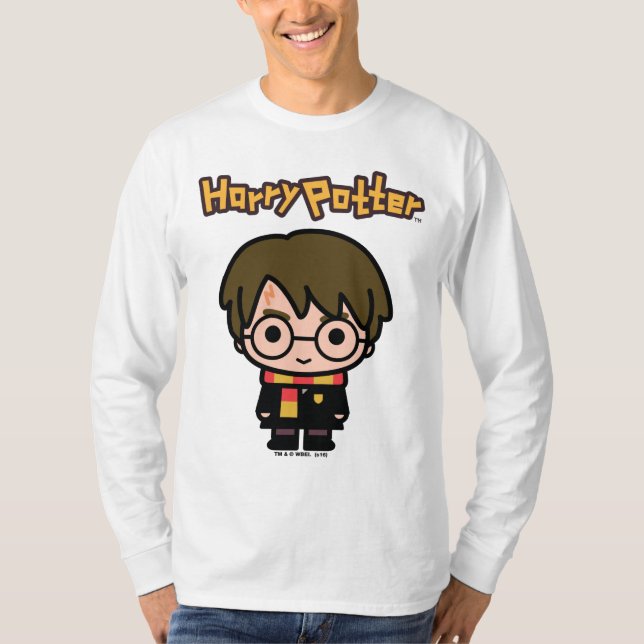 Camiseta Arte de Personagem de Desenho do Harry Potter (Frente)