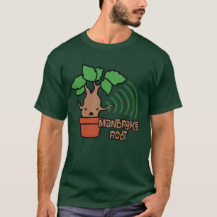 Camiseta Arte de Personagem de Mandrake Gritando de Desenho