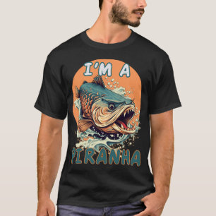 Camiseta Arte de Pesca de Peixes Agressivos