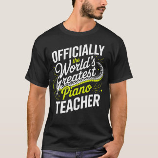 Camiseta Arte de Piano para Pianista Professor de Piano Pia