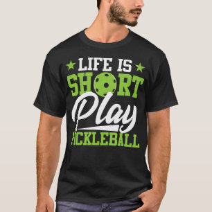 Camiseta Arte de Pickleball para Homens e Mulheres Jogador