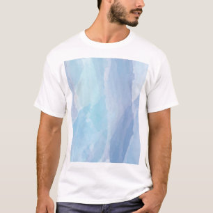 Camiseta Arte de pincel azul, abstrato, cor de água legal