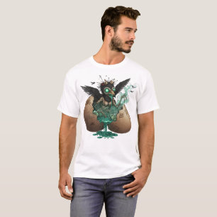 Camiseta Arte de Pintinho de Corvo Assustador