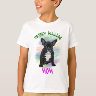 Camiseta Arte de pintura a óleo de água de mãe Bulldog Fran