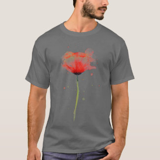 Camiseta Arte de pintura com Abstrato de Aquarela de Flores