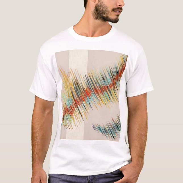 Camiseta Arte de pintura de Abstrato de Curvas Irregulares (Frente)