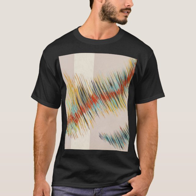 Camiseta Arte de pintura de Abstrato de Curvas Irregulares (Frente)