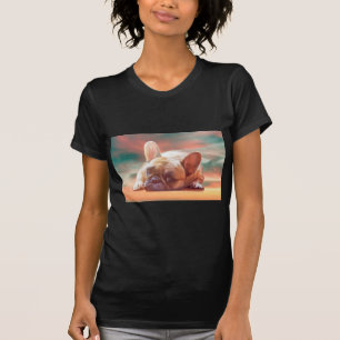 Camiseta Arte de pintura em aquarela de Bulldog Francês Fof