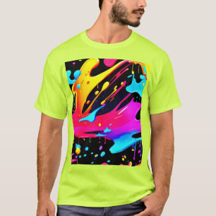 Camiseta Arte de pintura esplêndida e esbranquiçada