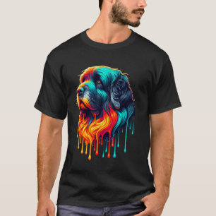 Camiseta Arte de Pintura Gotejante Bouvier Des Flandres